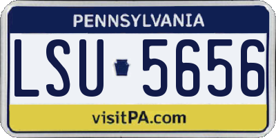 PA license plate LSU5656