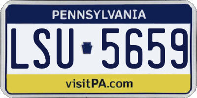 PA license plate LSU5659