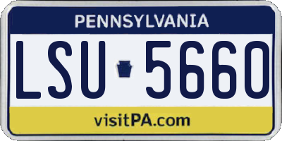 PA license plate LSU5660