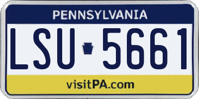 PA license plate LSU5661