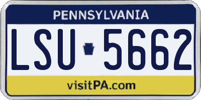 PA license plate LSU5662
