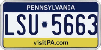 PA license plate LSU5663