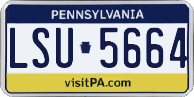 PA license plate LSU5664