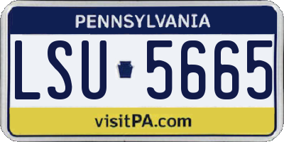 PA license plate LSU5665