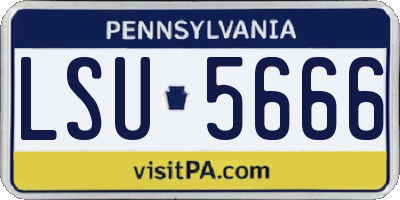 PA license plate LSU5666