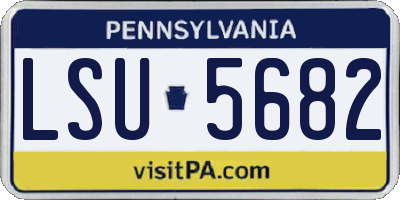 PA license plate LSU5682