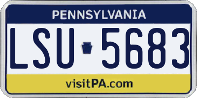 PA license plate LSU5683