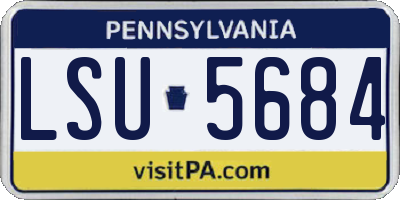 PA license plate LSU5684