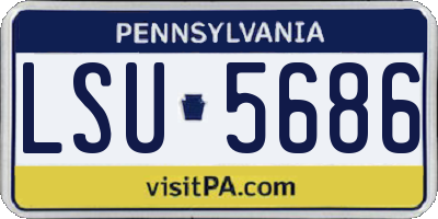 PA license plate LSU5686
