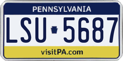 PA license plate LSU5687