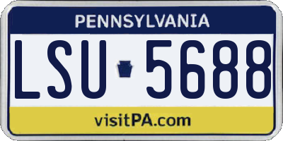PA license plate LSU5688
