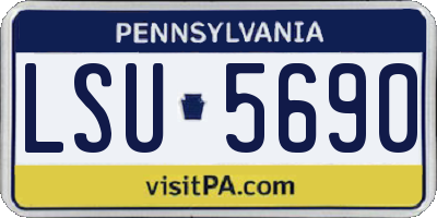 PA license plate LSU5690