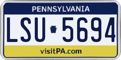 PA license plate LSU5694