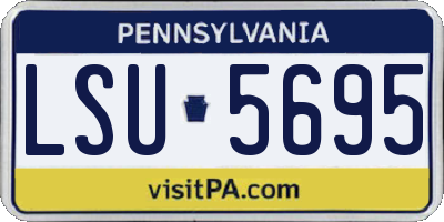 PA license plate LSU5695