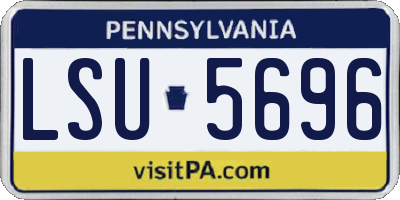 PA license plate LSU5696
