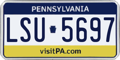 PA license plate LSU5697
