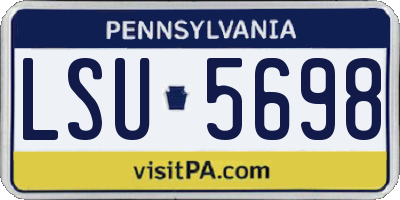 PA license plate LSU5698