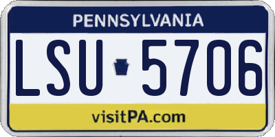 PA license plate LSU5706