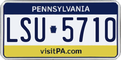 PA license plate LSU5710