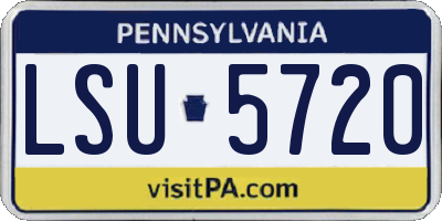 PA license plate LSU5720
