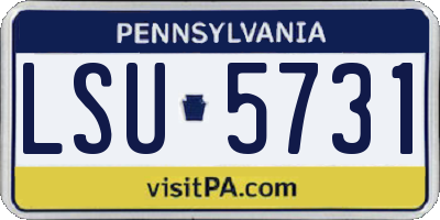 PA license plate LSU5731
