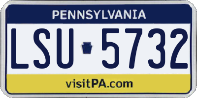 PA license plate LSU5732