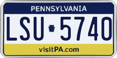 PA license plate LSU5740