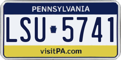PA license plate LSU5741