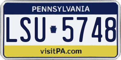 PA license plate LSU5748