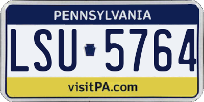 PA license plate LSU5764