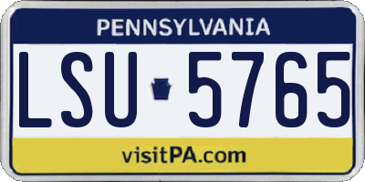 PA license plate LSU5765