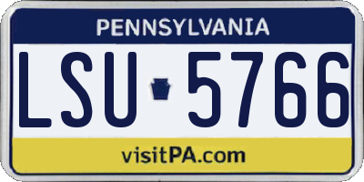 PA license plate LSU5766