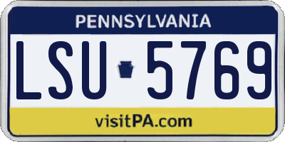 PA license plate LSU5769