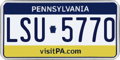 PA license plate LSU5770