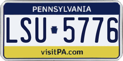 PA license plate LSU5776