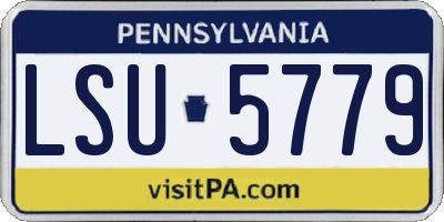 PA license plate LSU5779