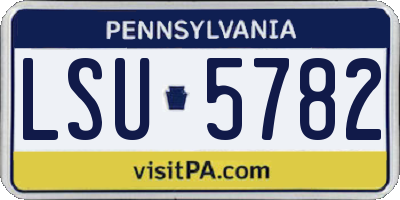 PA license plate LSU5782