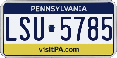 PA license plate LSU5785