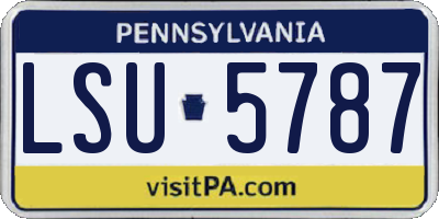PA license plate LSU5787