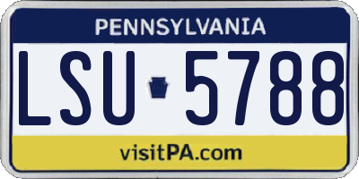 PA license plate LSU5788