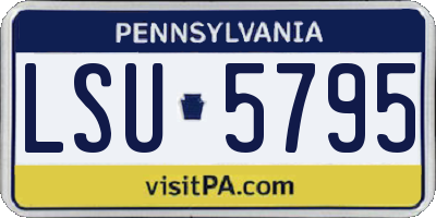 PA license plate LSU5795