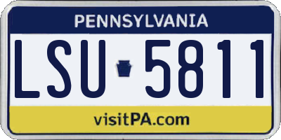 PA license plate LSU5811