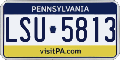 PA license plate LSU5813