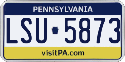PA license plate LSU5873