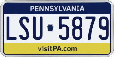 PA license plate LSU5879