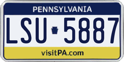 PA license plate LSU5887