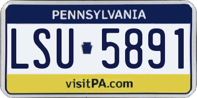 PA license plate LSU5891