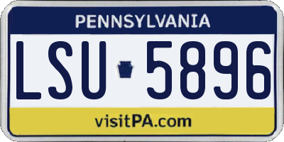 PA license plate LSU5896