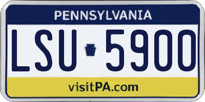 PA license plate LSU5900