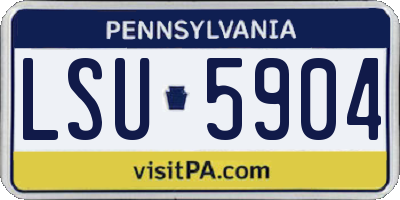 PA license plate LSU5904